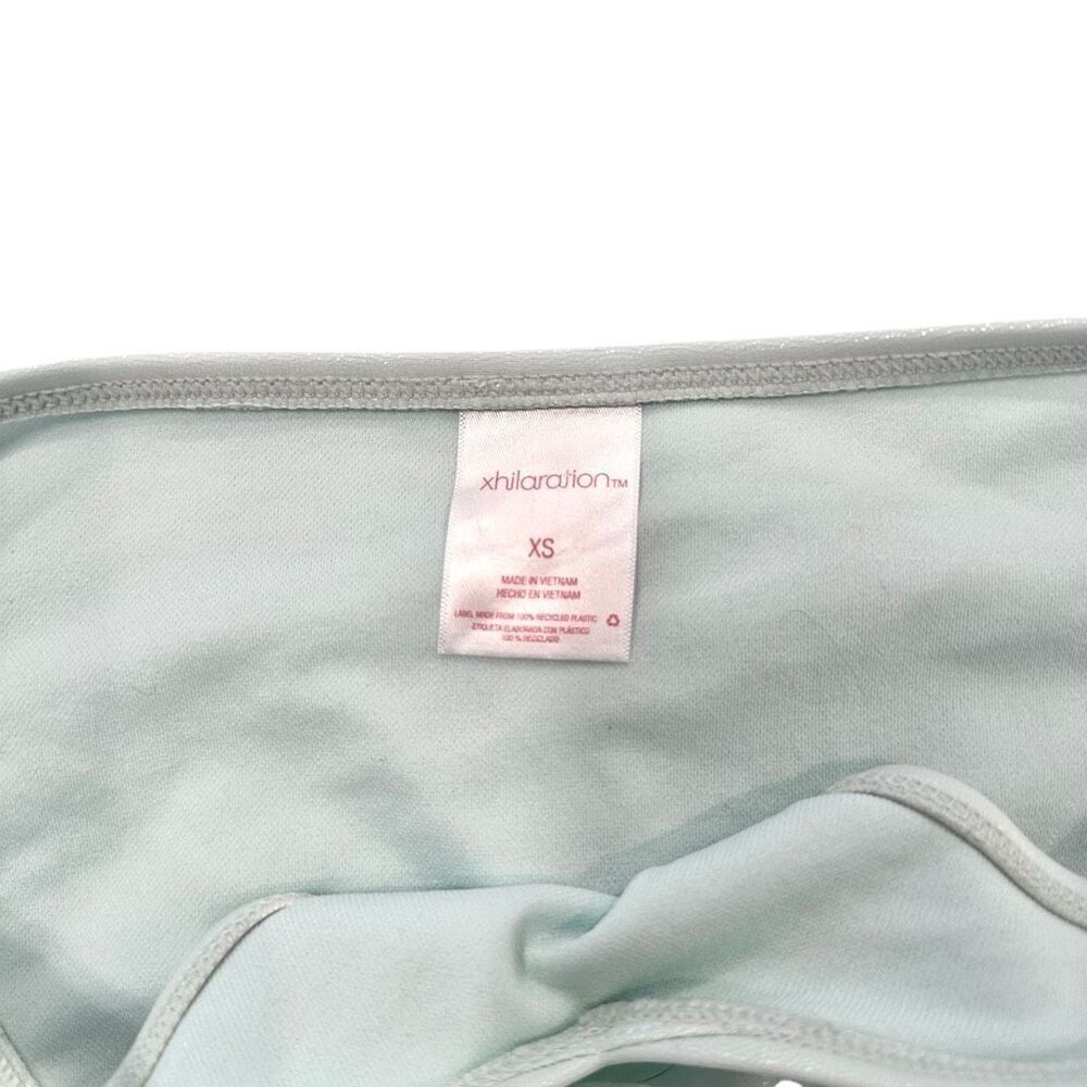 Xhilaration V-Front Metallic Cheeky Light Aqua Swim Bikini Bottom XS - Picture 3 of 3